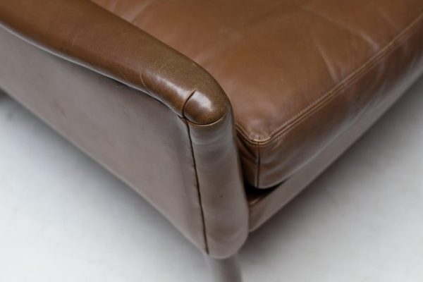 Danish Lounge Chair in Natural Leather - Image 5