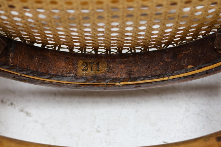 Pair of Jacob & Josef Kohn Bentwood and Rattan Chairs, circa 1950 - Image 7