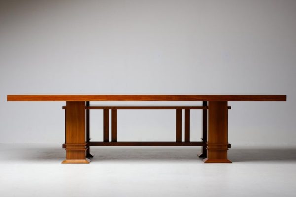 Cassina Taliesin Dining Table with 4 Barrel Chairs by Frank Lloyd Wright - Image 9