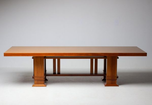 Cassina Taliesin Dining Table with 4 Barrel Chairs by Frank Lloyd Wright - Image 12