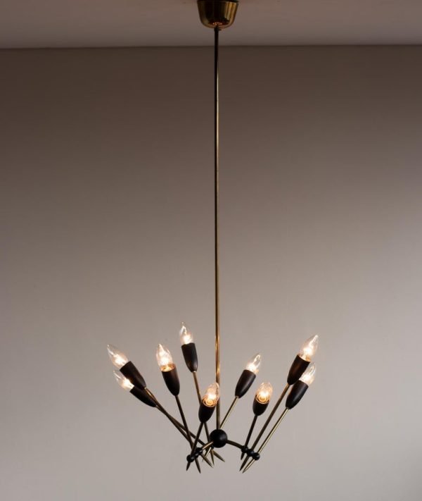 Stilnovo Brass Chandelier - Image 3