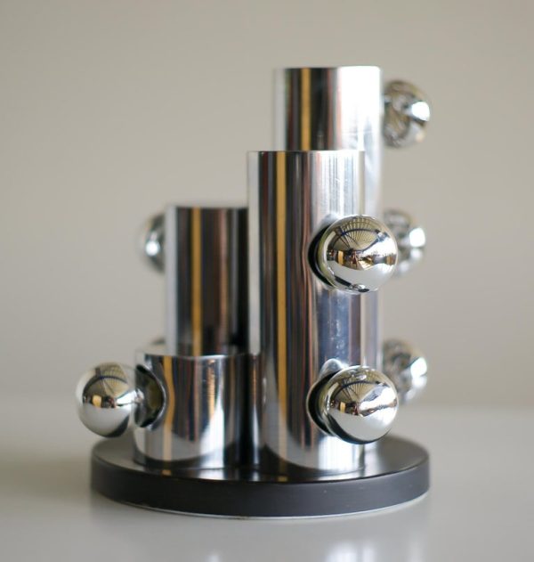 Italian Chrome Cylinders Table Lamp, 1965 - Image 3