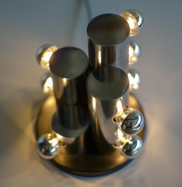 Italian Chrome Cylinders Table Lamp, 1965 - Image 6