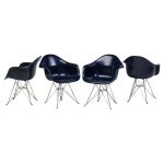 Set of Four Indigo Blue Charles and Ray Eames 