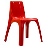 Mid Century Modern Kartell Giorgina Castiglioni 4850 Red Plastic Chair 1965