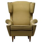 Italian Monumental Wingback Chair by I.S.A. Bergamo, circa 1950