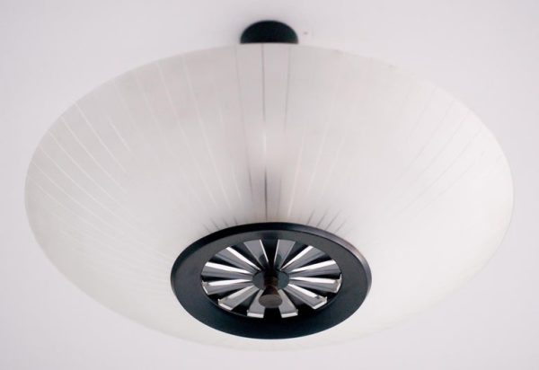 Rare Large Glass Pendant by Louis Kalff for Philips, Mid-Century Modern Icon - Image 5