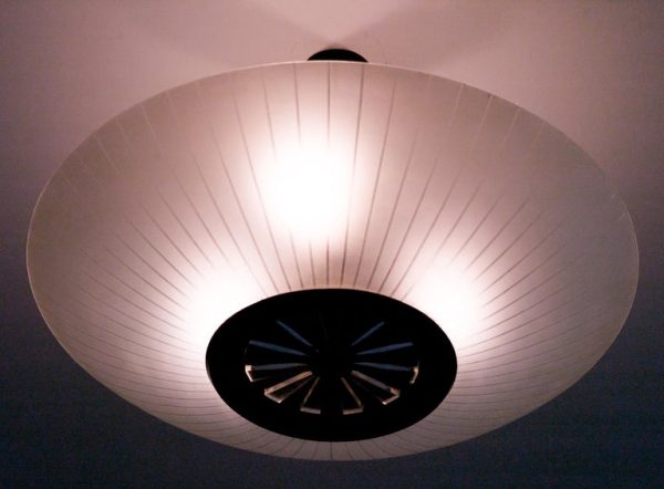 Rare Large Glass Pendant by Louis Kalff for Philips, Mid-Century Modern Icon - Image 7