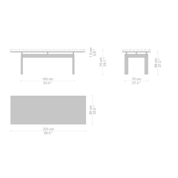 Crystal LC6 Table by Le Corbusier, Jeanneret and Perriand for Cassina - Image 10