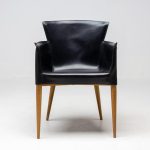 Set of Four Vela Leather Armchairs by Carlo Bartoli - Image 3