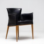 Set of Four Vela Leather Armchairs by Carlo Bartoli - Image 2