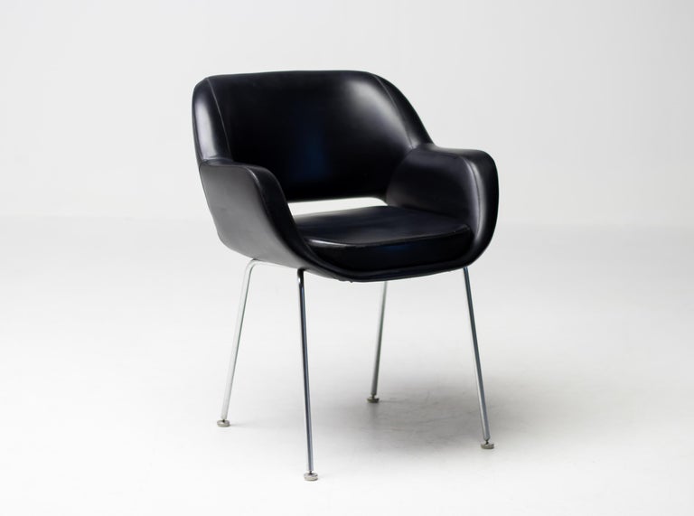 Kilta Chair in Black Naugahyde by Olli Mannermaa for Martela Oy, Finland, 1960 - Image 8