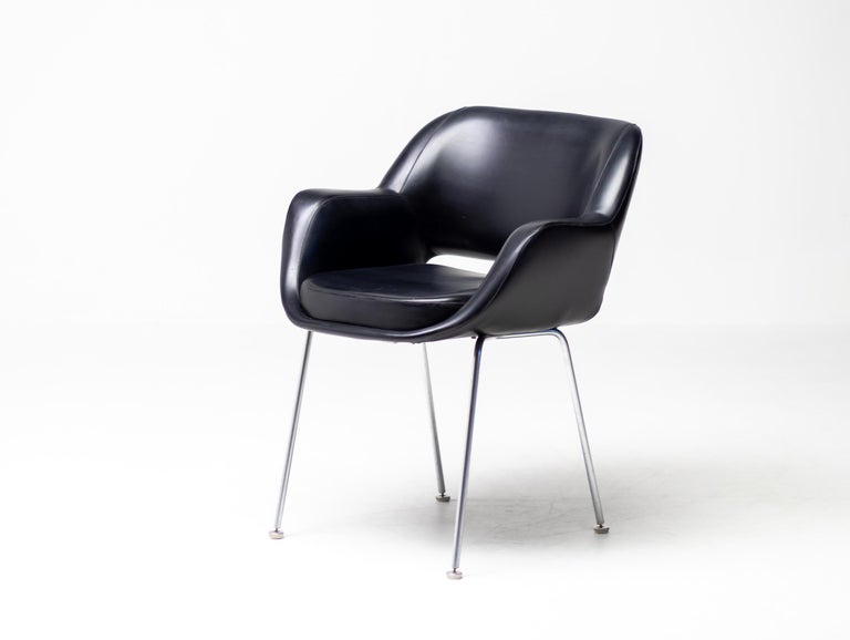 Kilta Chair in Black Naugahyde by Olli Mannermaa for Martela Oy, Finland, 1960 - Image 2