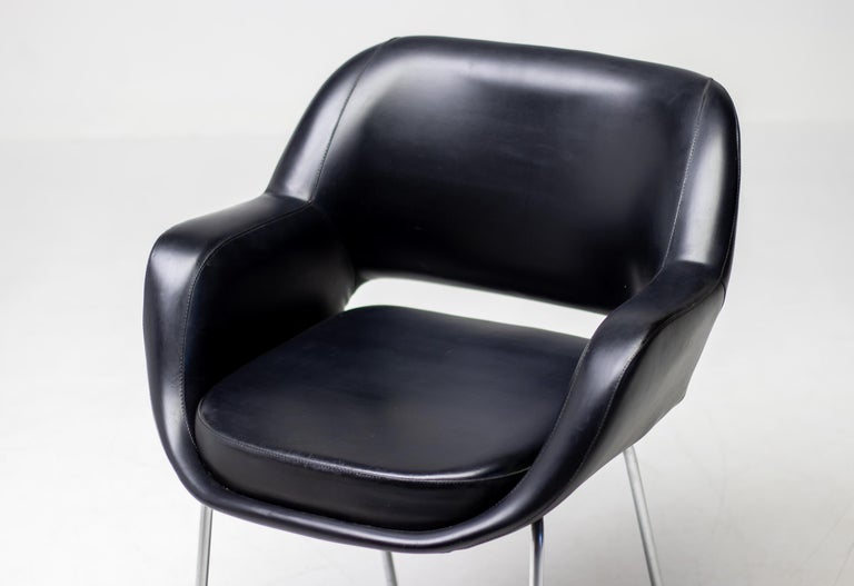 Kilta Chair in Black Naugahyde by Olli Mannermaa for Martela Oy, Finland, 1960 - Image 3