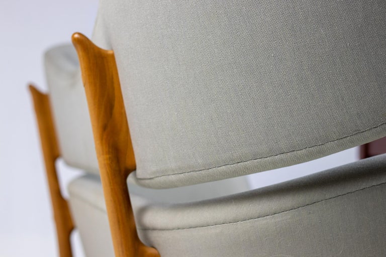 Early Baker Sofa by One Collection, Denmark — Teak Frame & Original Fabric - Image 3