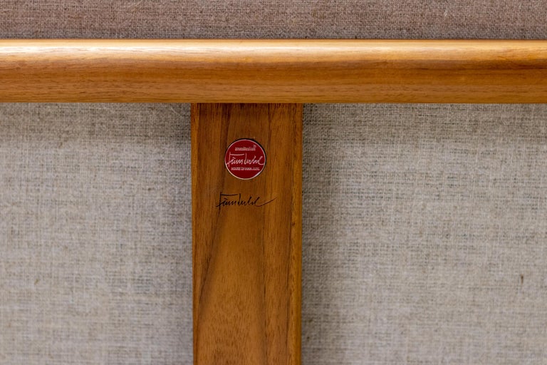 Early Baker Sofa by One Collection, Denmark — Teak Frame & Original Fabric - Image 17