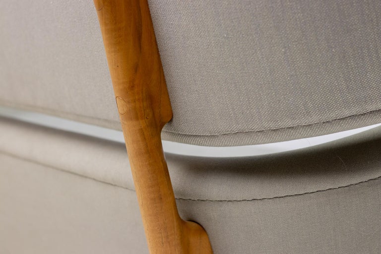 Early Baker Sofa by One Collection, Denmark — Teak Frame & Original Fabric - Image 8