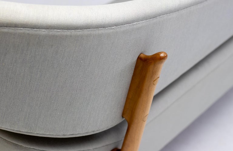 Early Baker Sofa by One Collection, Denmark — Teak Frame & Original Fabric - Image 12