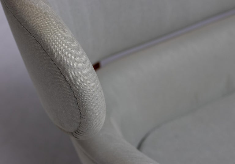 Early Baker Sofa by One Collection, Denmark — Teak Frame & Original Fabric - Image 14