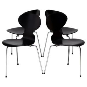 Set of Four 3100 "Ant” Chairs — Arne Jacobsen for Fritz Hansen, Denmark