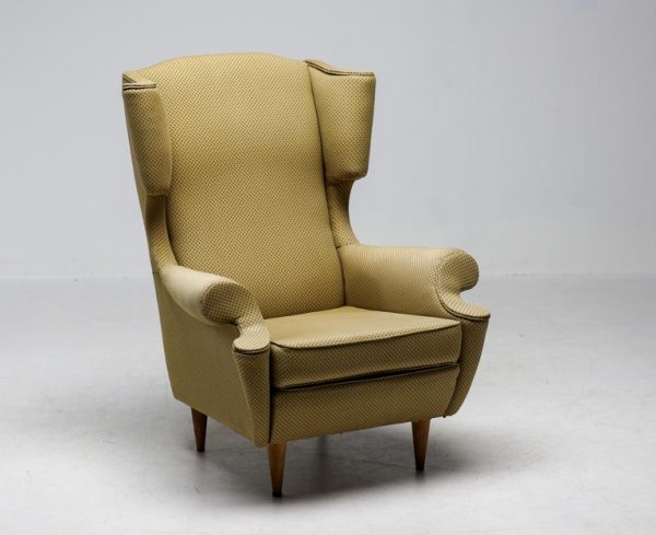 Italian Wingback Chair by I.S.A. Bergamo, circa 1950 - Image 3