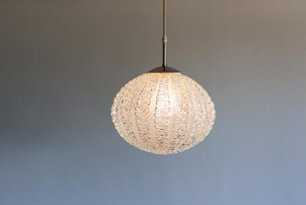 Mid Century Modern Doria Glass Globe Pendant - Image 4