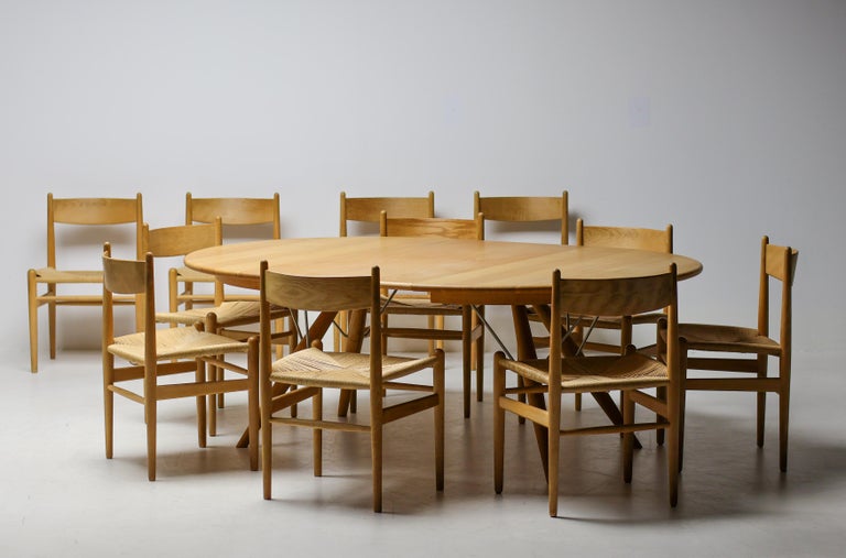Hans J. Wegner PP75 Extendable Dining Table in Oak - Image 5