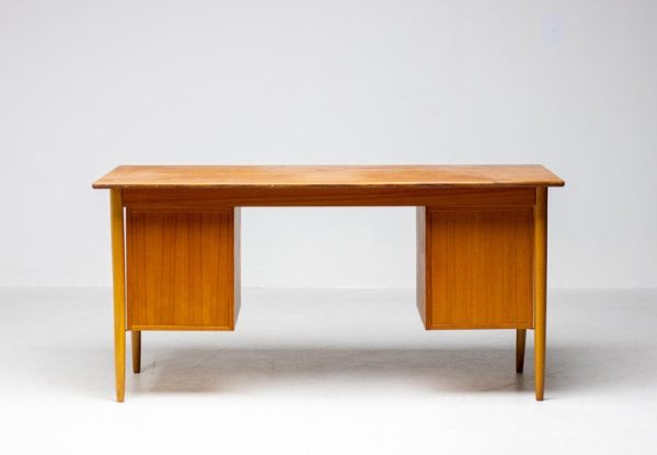 H.P. Hansen Danish Modern Teak Desk - Image 6