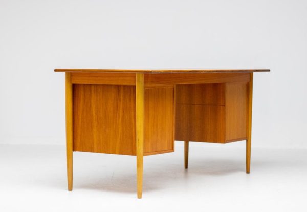 H.P. Hansen Danish Modern Teak Desk - Image 7