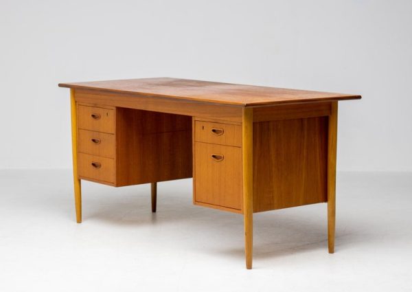 H.P. Hansen Danish Modern Teak Desk - Image 10