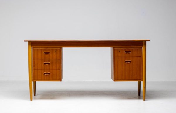 H.P. Hansen Danish Modern Teak Desk - Image 2