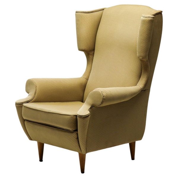 Italian Wingback Chair by I.S.A. Bergamo, circa 1950