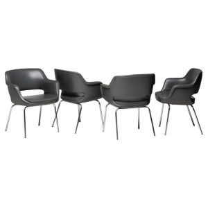 Olli Mannermaa Kilta Chairs Elephant Hide Grey Scandinavian Mid Century Modern