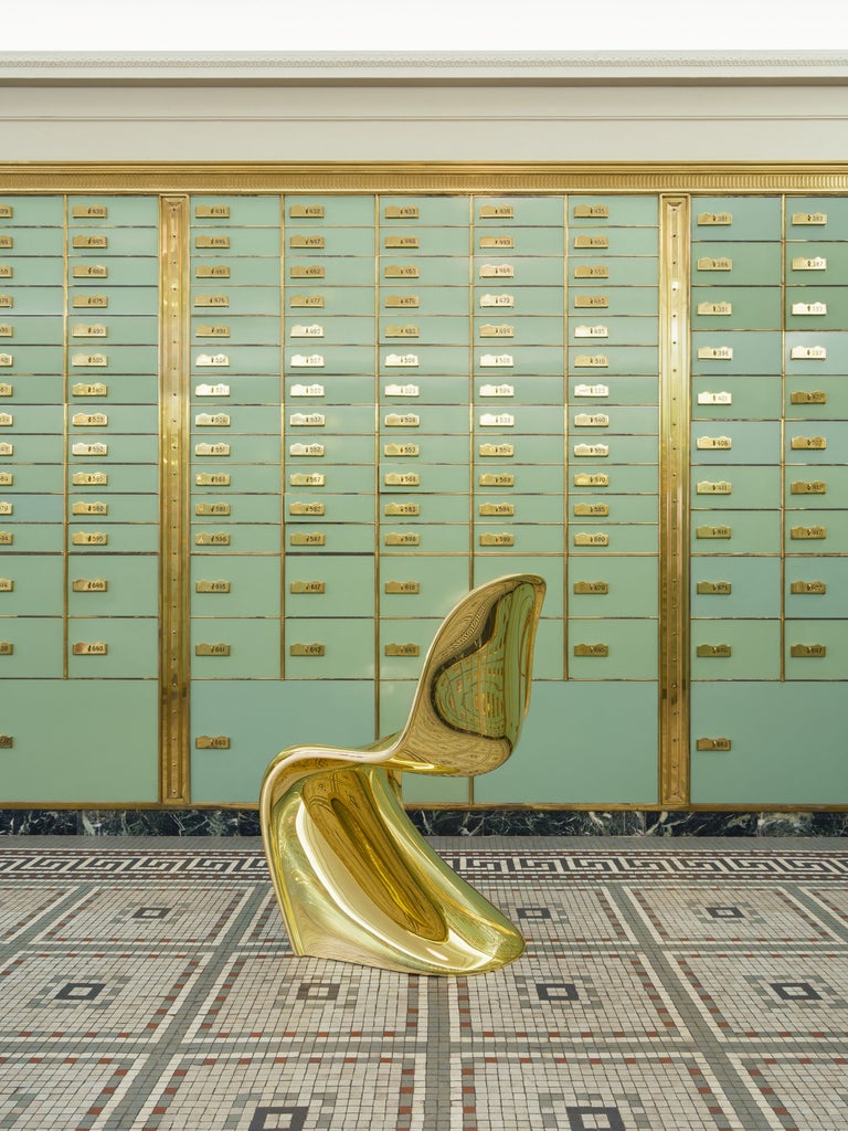 Verner Panton Panton Chair — Limited Edition in Gold - Image 7