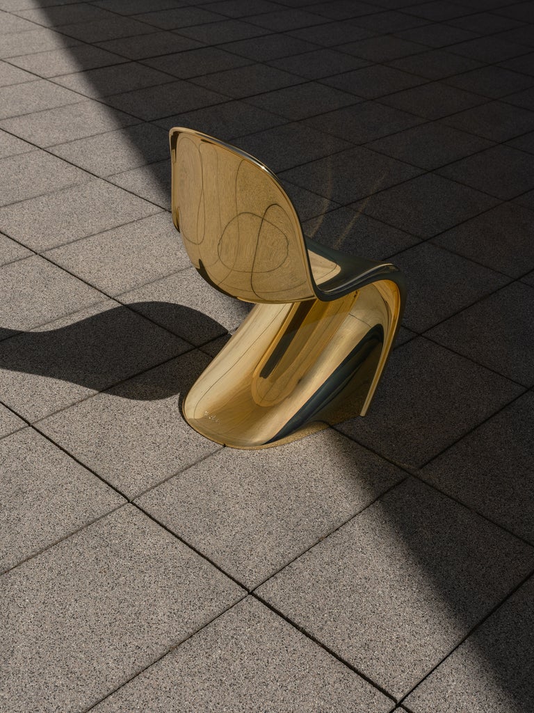 Verner Panton Panton Chair — Limited Edition in Gold - Image 5