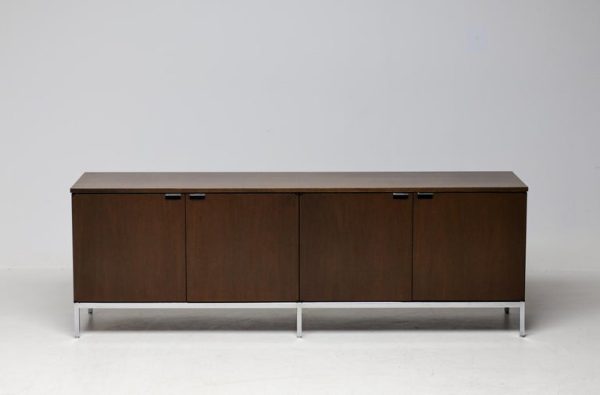 Florence Knoll Walnut Sideboard Mid Century Modern Executive Boardroom Storage - Image 3