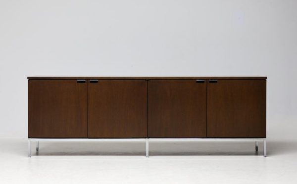 Florence Knoll Walnut Sideboard Mid Century Modern Executive Boardroom Storage - Image 15