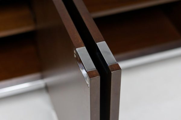 Florence Knoll Walnut Sideboard Mid Century Modern Executive Boardroom Storage - Image 9