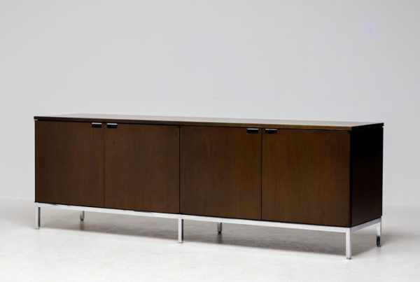 Florence Knoll Walnut Sideboard Mid Century Modern Executive Boardroom Storage - Image 11