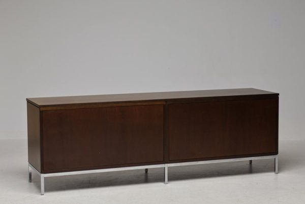 Florence Knoll Walnut Sideboard Mid Century Modern Executive Boardroom Storage - Image 13
