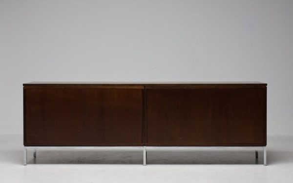 Florence Knoll Walnut Sideboard Mid Century Modern Executive Boardroom Storage - Image 14