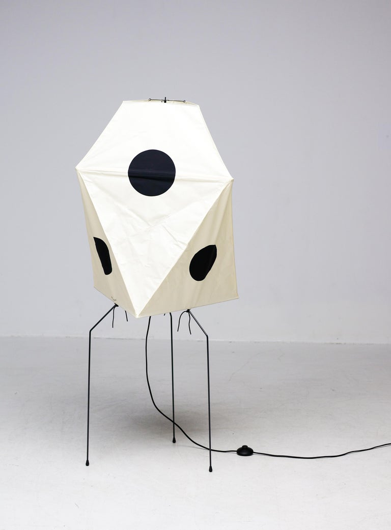 Isamu Noguchi Akari UF-3Q Light Sculpture, Handmade Washi Paper, Japan - Image 2