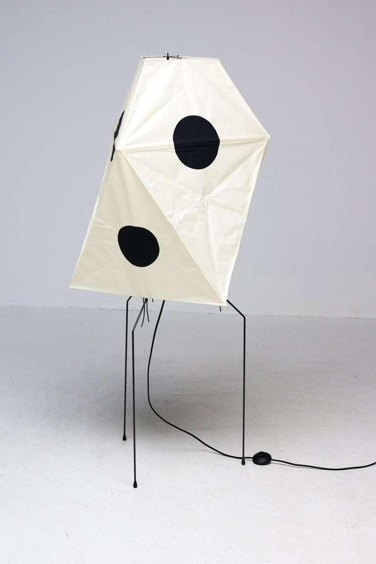 Isamu Noguchi Akari UF-3Q Light Sculpture, Handmade Washi Paper, Japan - Image 13