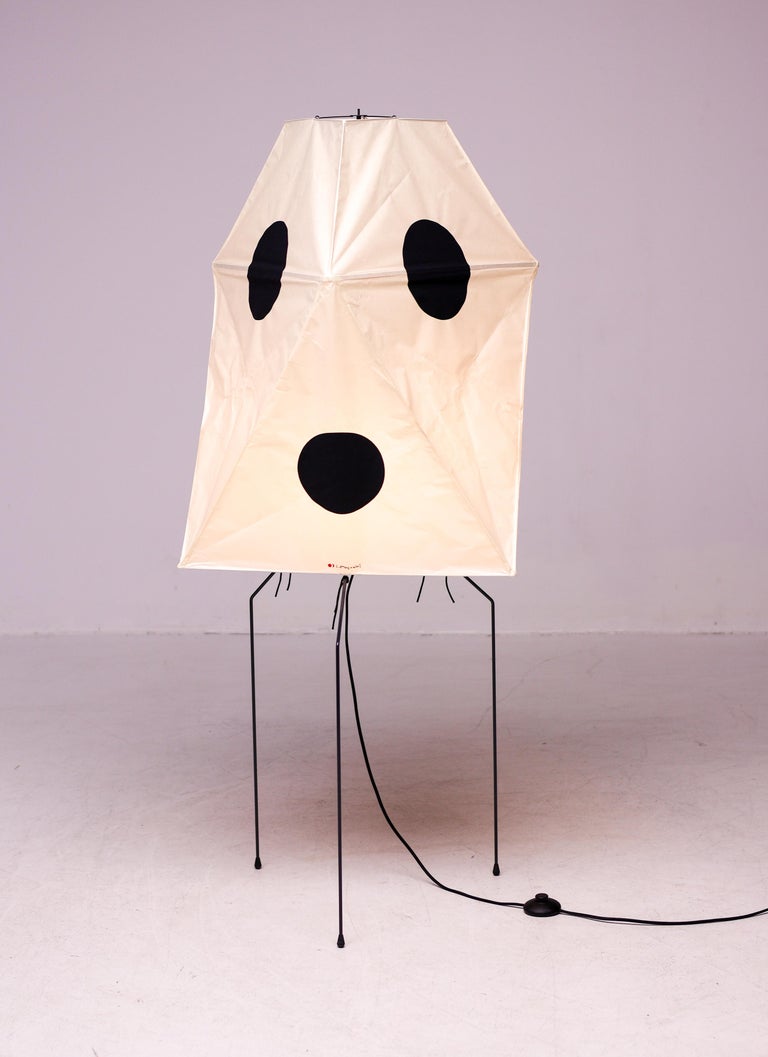 Isamu Noguchi Akari UF-3Q Light Sculpture, Handmade Washi Paper, Japan - Image 7