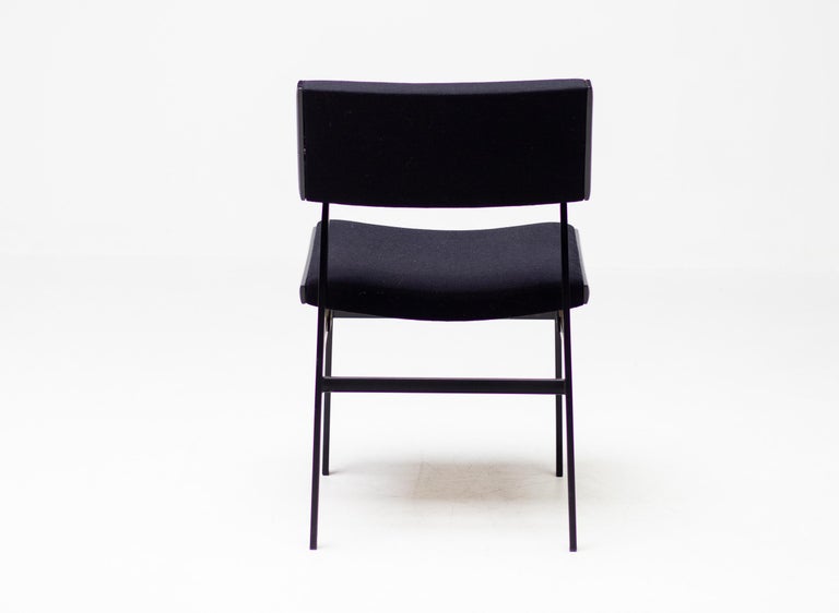 Set of Four All Black Hulmefa Dining Chairs, Architectural Mid-Century Modernism - Image 7