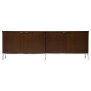 Florence Knoll Walnut Sideboard Mid Century Modern Executive Boardroom Storage