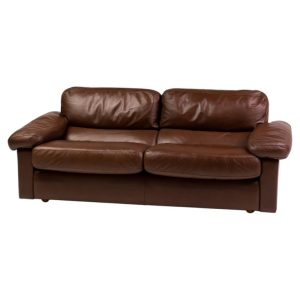 Poltrona Frau 'Petronio' Two-Seat Sofa, Chestnut Leather, Premium Collection '77