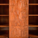 Exquisite Large Italian Carved Walnut and Rosewood Display Cabinet - Image 17