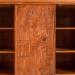 Exquisite Large Italian Carved Walnut and Rosewood Display Cabinet - Image 18